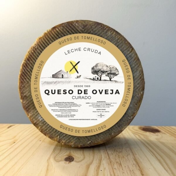 Queso curado de oveja leche cruda
